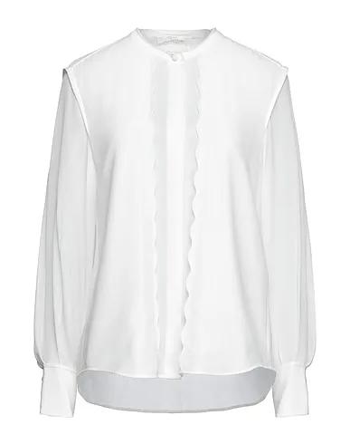 White Crêpe Silk shirts & blouses