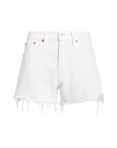 White Denim Denim shorts CUT-OFF DENIM SHORT
