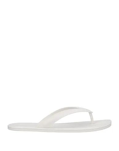 White Flip flops