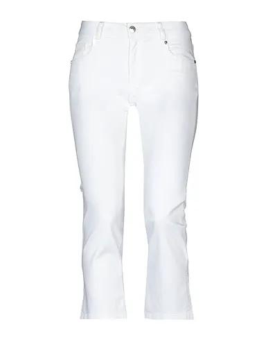 White Gabardine Casual pants