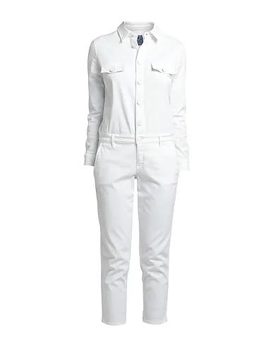 White Gabardine Jumpsuit/one piece