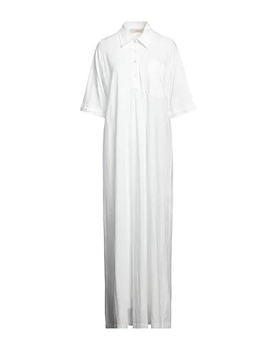 White Gabardine Long dress