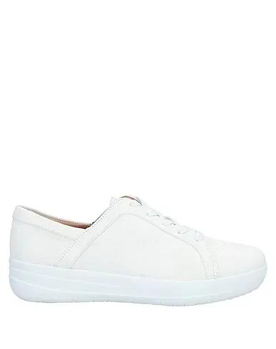 White Gabardine Sneakers