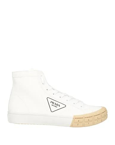 White Gabardine Sneakers