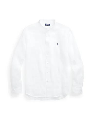 White Gauze Linen shirt LINED LONG SLEEVE SHIRT
