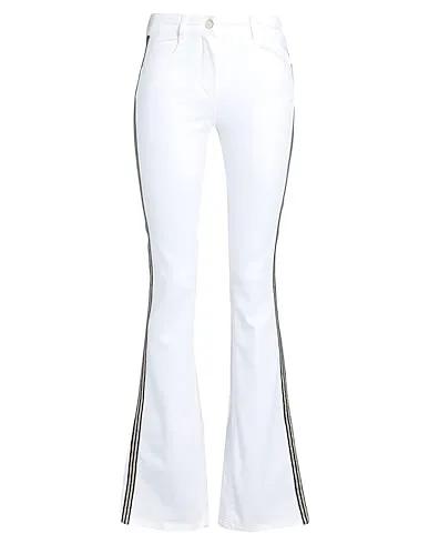 White Grosgrain Casual pants