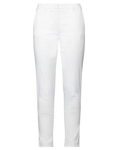 White Jacquard Casual pants