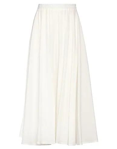 White Jacquard Midi skirt