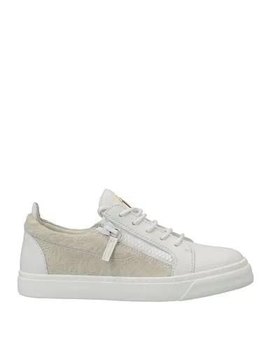 White Jacquard Sneakers