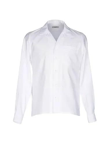 White Jacquard Solid color shirt