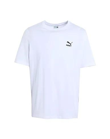 White Jersey Basic T-shirt Classics Small Logo Tee
