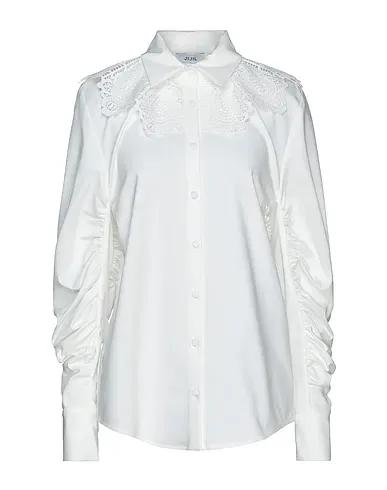 White Jersey Lace shirts & blouses