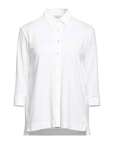 White Jersey Solid color shirts & blouses