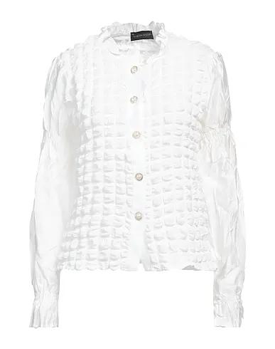 White Jersey Solid color shirts & blouses