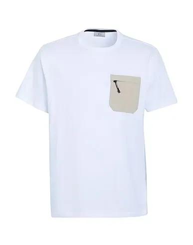 White Jersey T-shirt PATCHWORK TEE 	 
