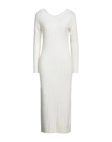 White Knitted Midi dress