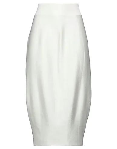 White Knitted Midi skirt