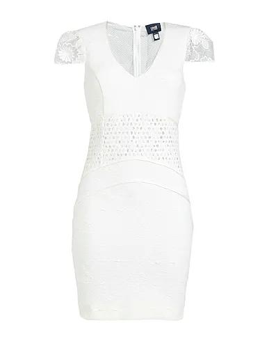 White Knitted Short dress