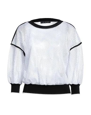 White Knitted Sweatshirt