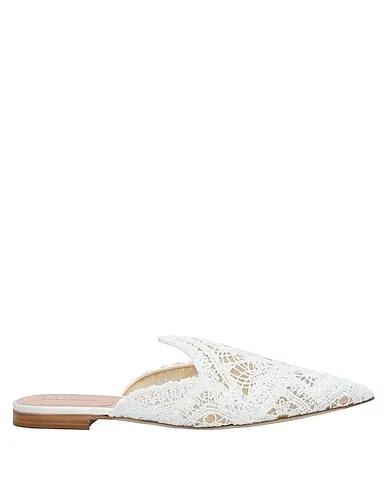 White Lace Mules and clogs