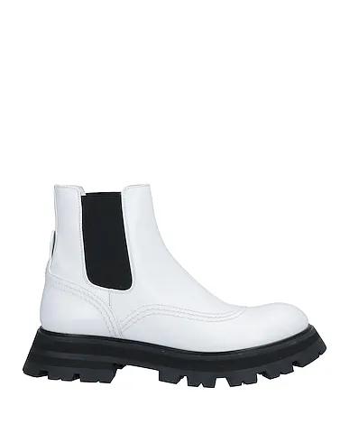 White Leather Ankle boot