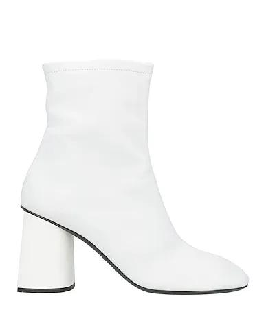 White Leather Ankle boot