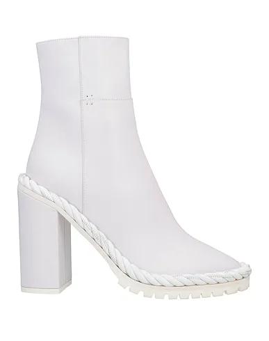 White Leather Ankle boot
