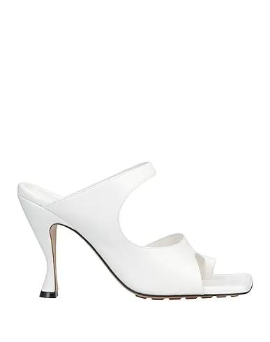 White Leather Flip flops