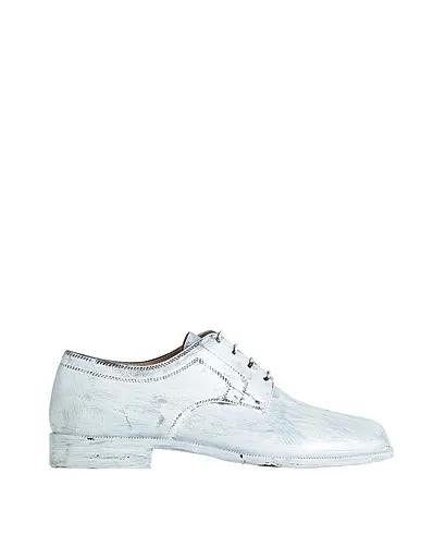 White Leather Laced shoes
