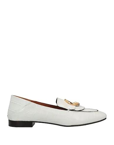 White Leather Loafers