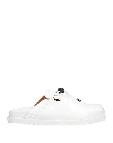 White Leather Mules and clogs