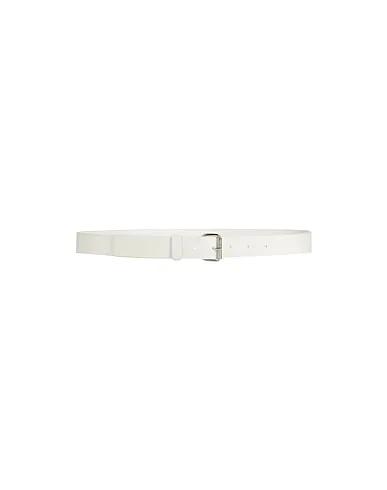 White Leather Regular belt