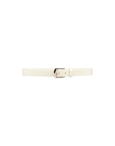 White Leather Regular belt
