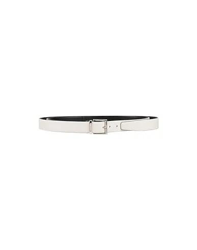 White Leather Regular belt