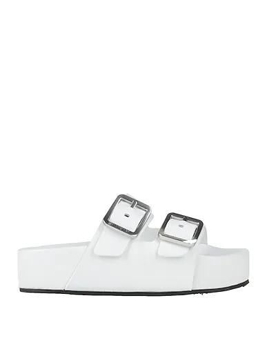 White Leather Sandals