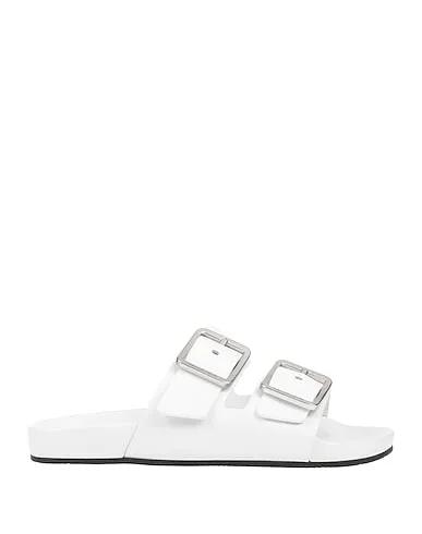 White Leather Sandals