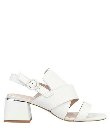 White Leather Sandals