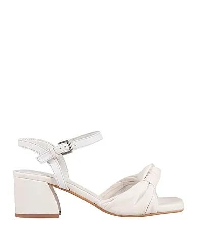 White Leather Sandals