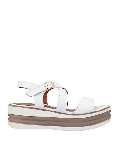 White Leather Sandals