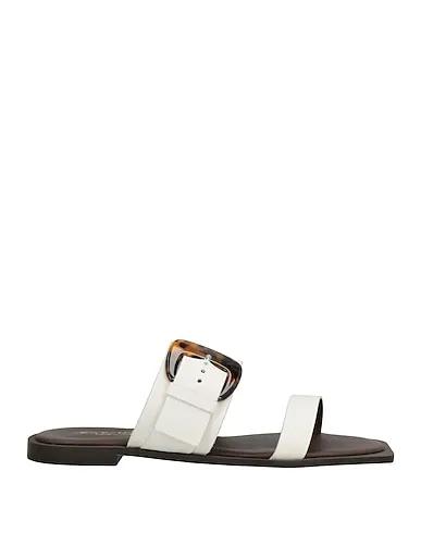 White Leather Sandals