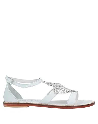 White Leather Sandals