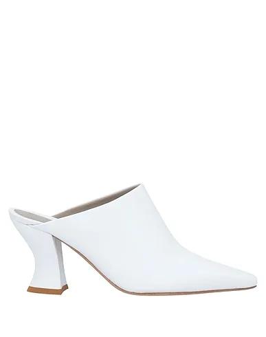 White Mules and clogs