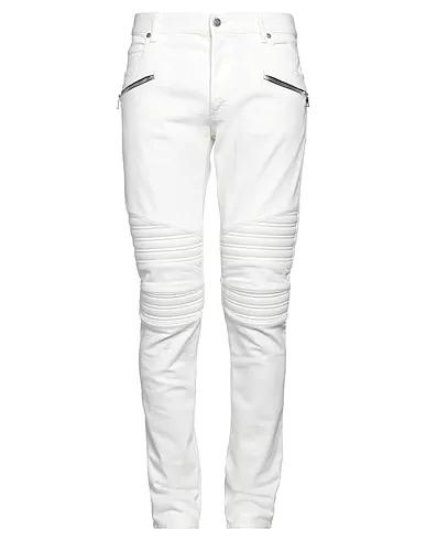 White Plain weave 5-pocket