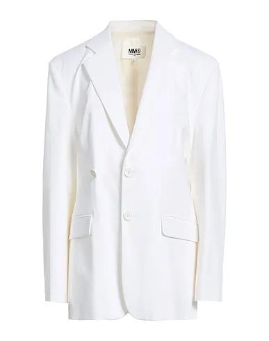White Plain weave Blazer