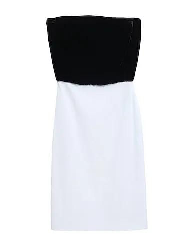 White Plain weave Elegant dress