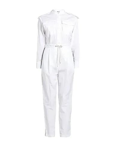 White Plain weave Jumpsuit/one piece