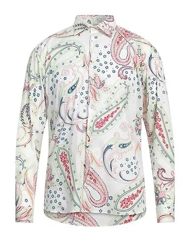 White Plain weave Patterned shirt