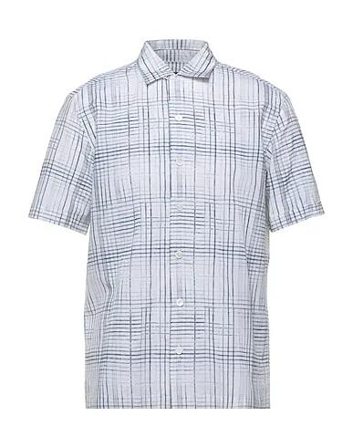 White Plain weave Patterned shirt