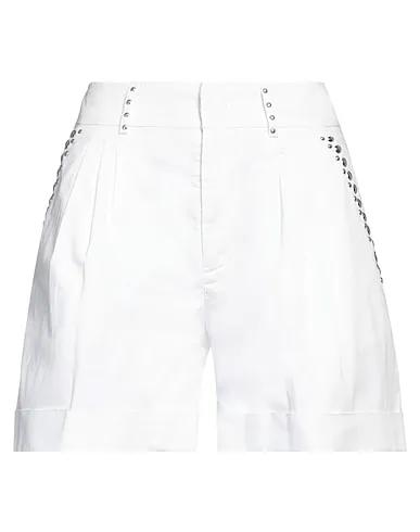 White Plain weave Shorts & Bermuda
