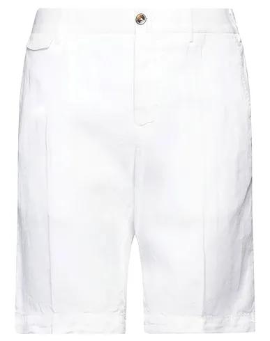 White Plain weave Shorts & Bermuda